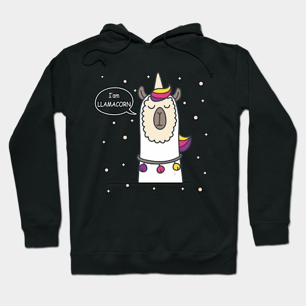 Funny Llamacorn - Funny Cute Llama Unicorn Hoodie by Pannolinno